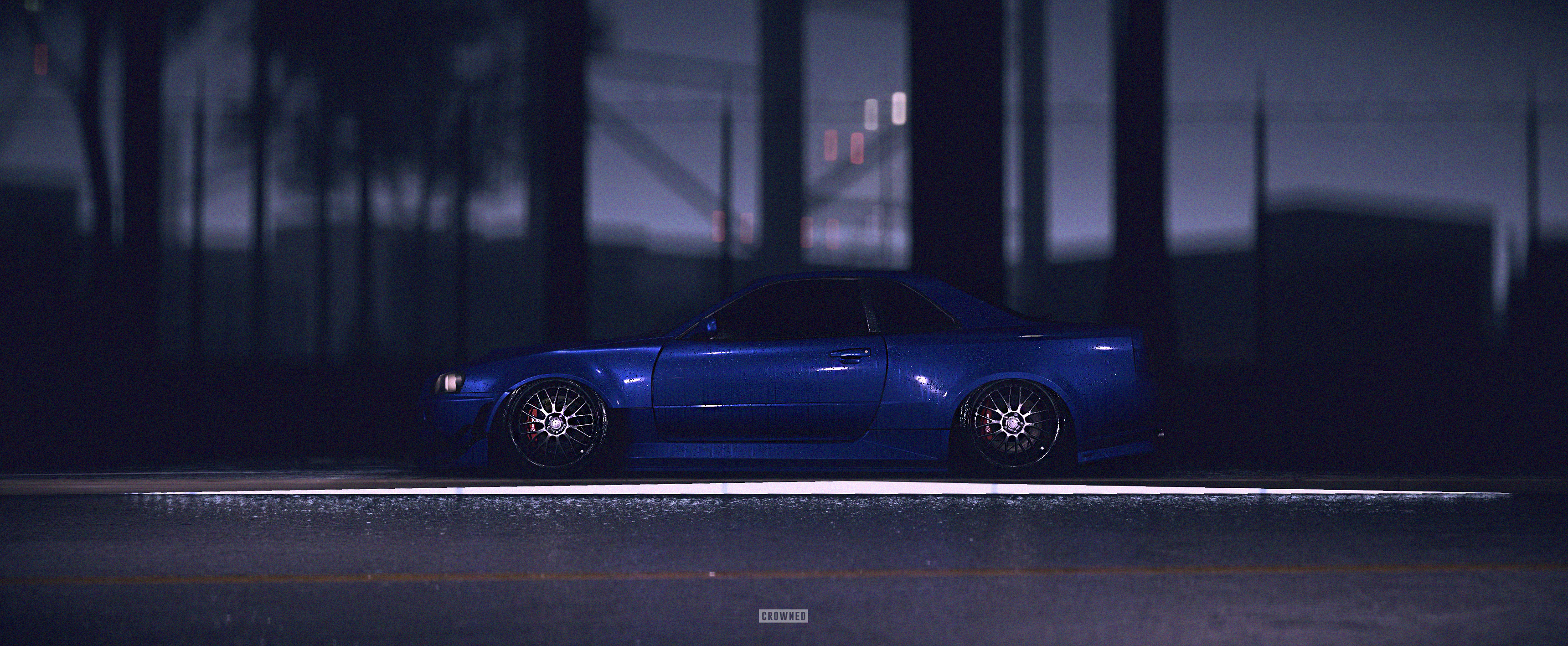 CROWNED, Need for Speed, Nissan Skyline GT R R34 Wallpaper
