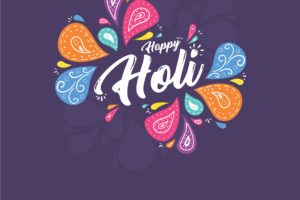 Happy Holi, Potrait, Colorful, Phone, Simple background
