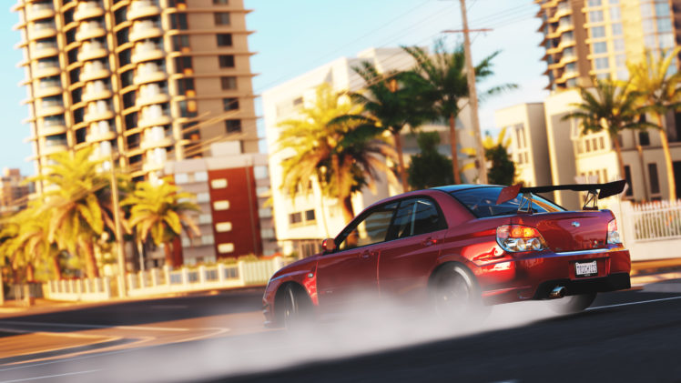 Forza Games, Forza horizon 3, Subaru Impreza WRX STi, Drifting, Car, Video games HD Wallpaper Desktop Background