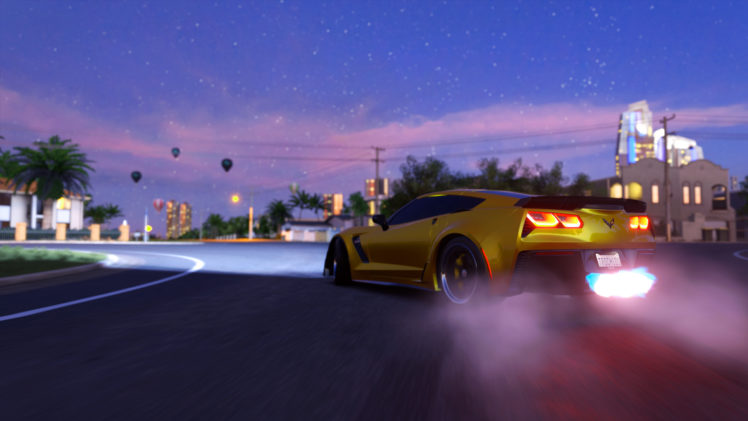 Forza Games, Forza horizon 3, Chevrolet Corvette Z06, Drifting, Car, Video games HD Wallpaper Desktop Background
