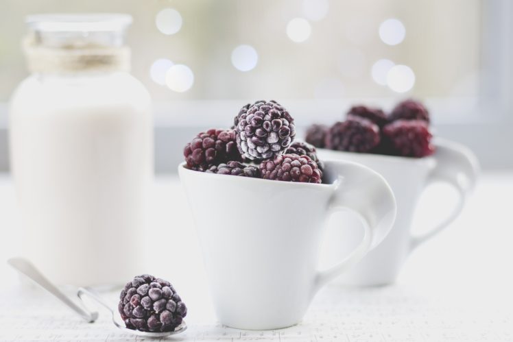 white, Milk, Cup, Fruit, Berries, Food HD Wallpaper Desktop Background