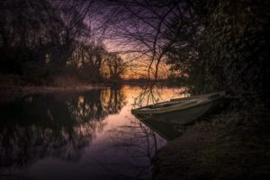 dark, Water, Nature, Boat