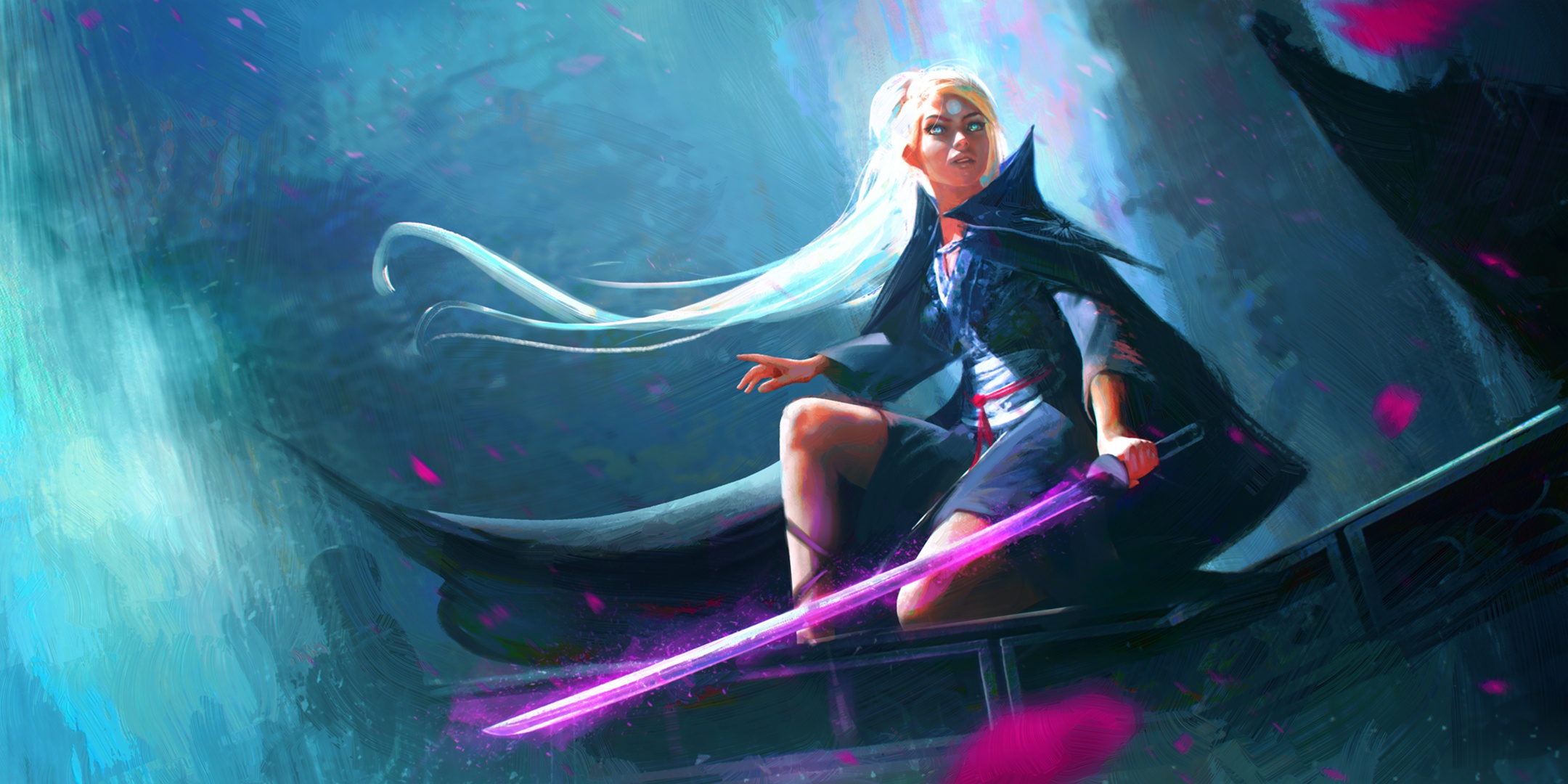 women, Artwork, Fantasy art, Sword, Katana Wallpaper
