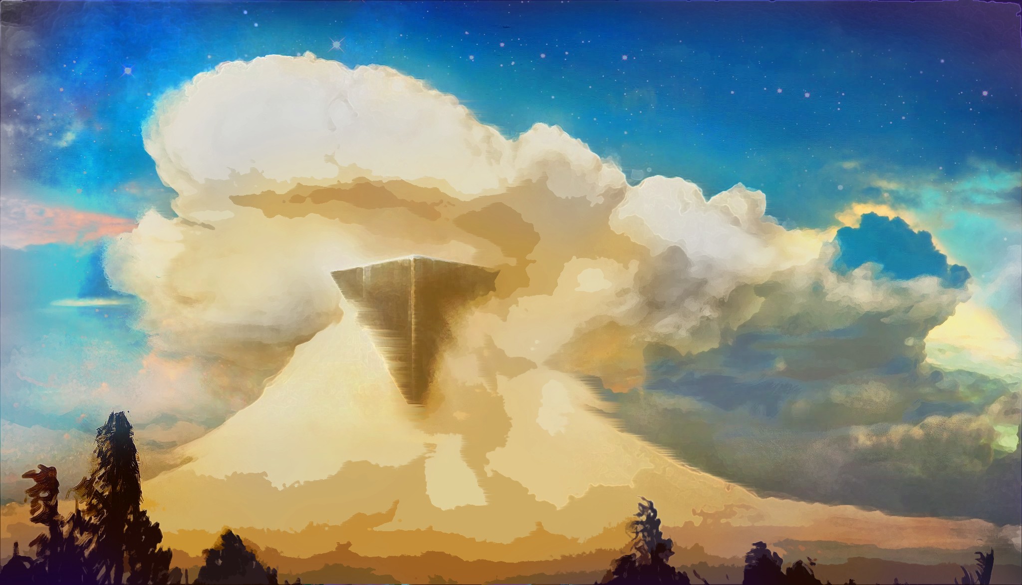 clouds, Space, Landscape Wallpaper