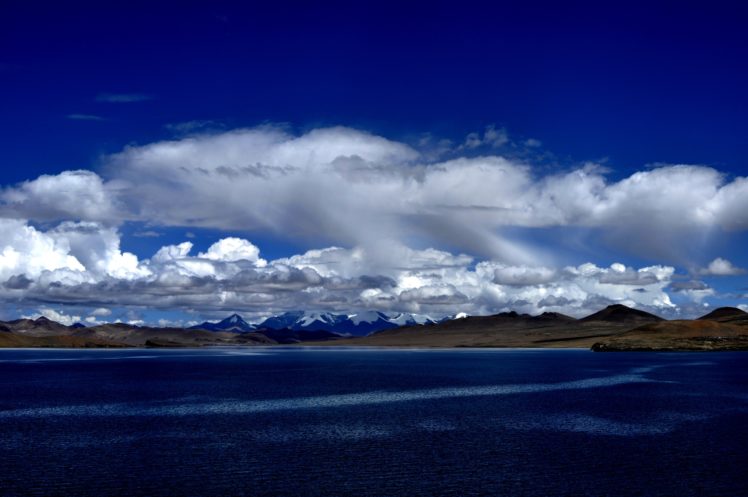 Tibet, Clouds, Lake, Himalayas HD Wallpaper Desktop Background