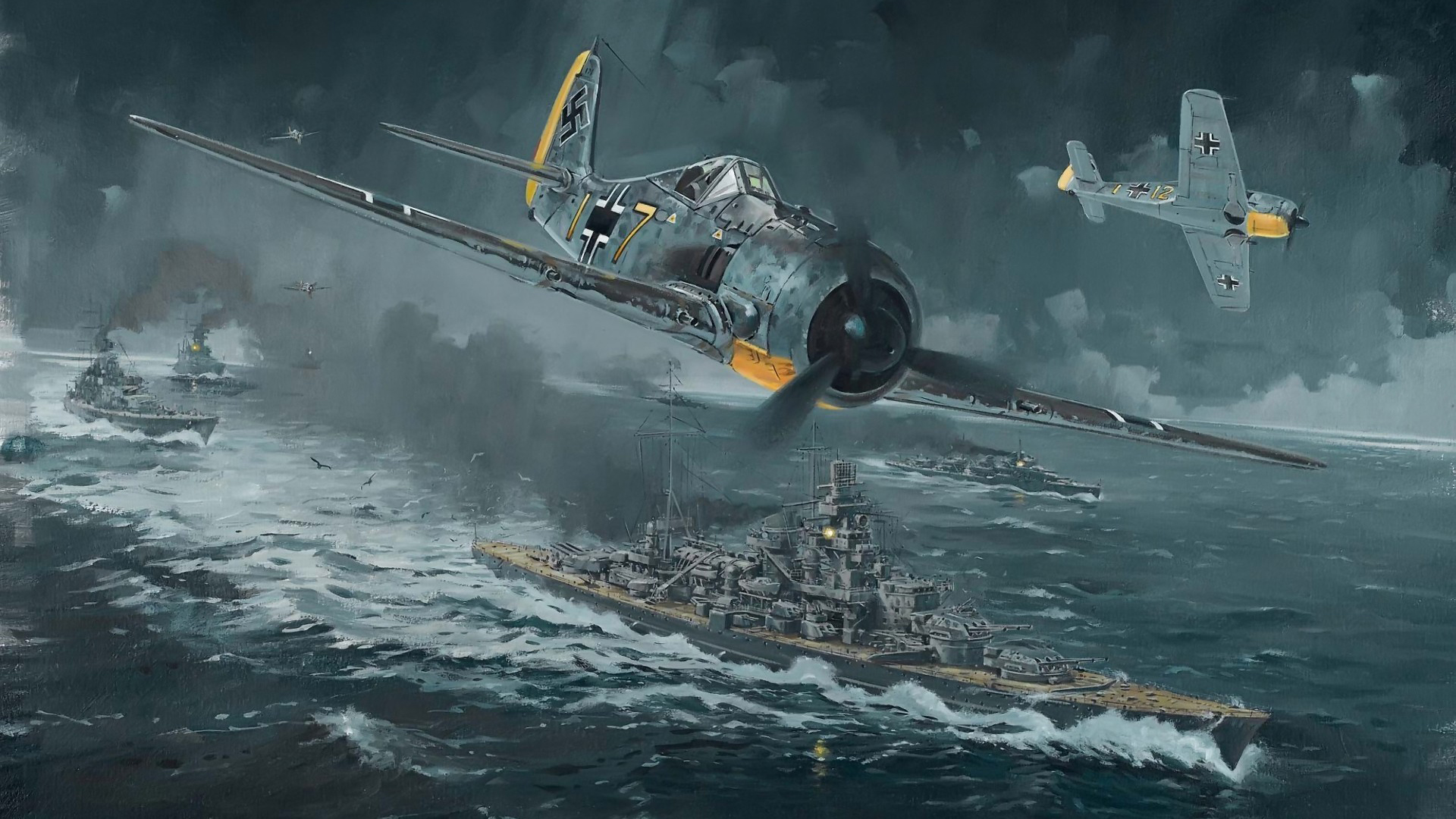 World War II, Warship, Warplanes, Military, FockeWulf Wallpaper
