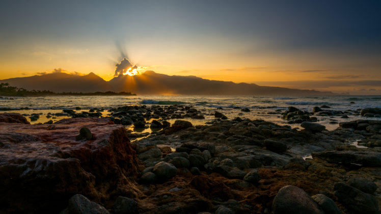 sunset, Landscape, Coast HD Wallpaper Desktop Background
