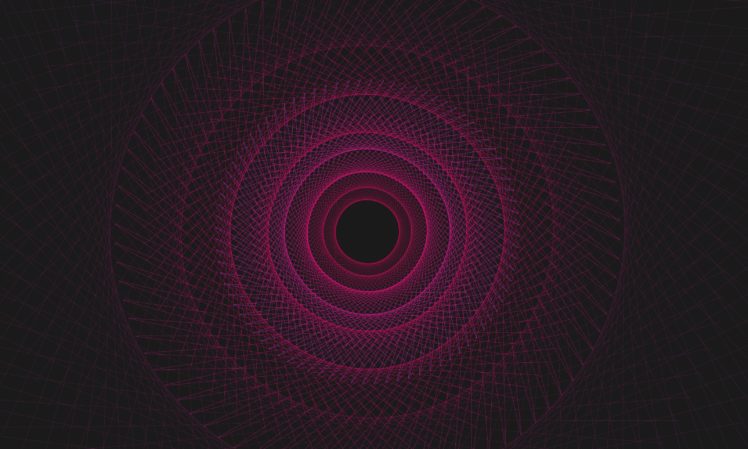wireframe, Pattern, Black background, Abstract, Pink pattern HD Wallpaper Desktop Background