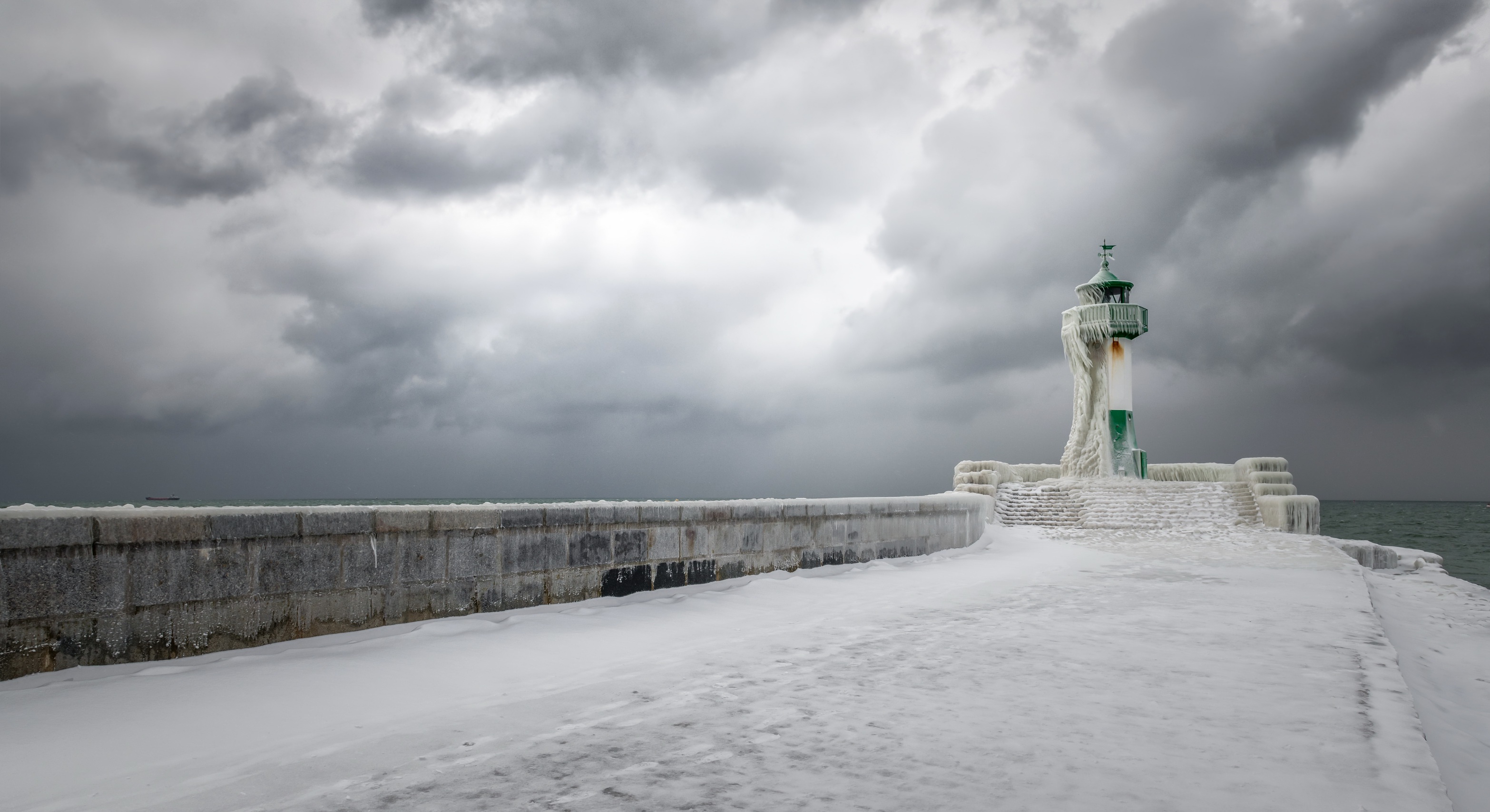 ice, Winter, Lighthouse, Snow Wallpaper