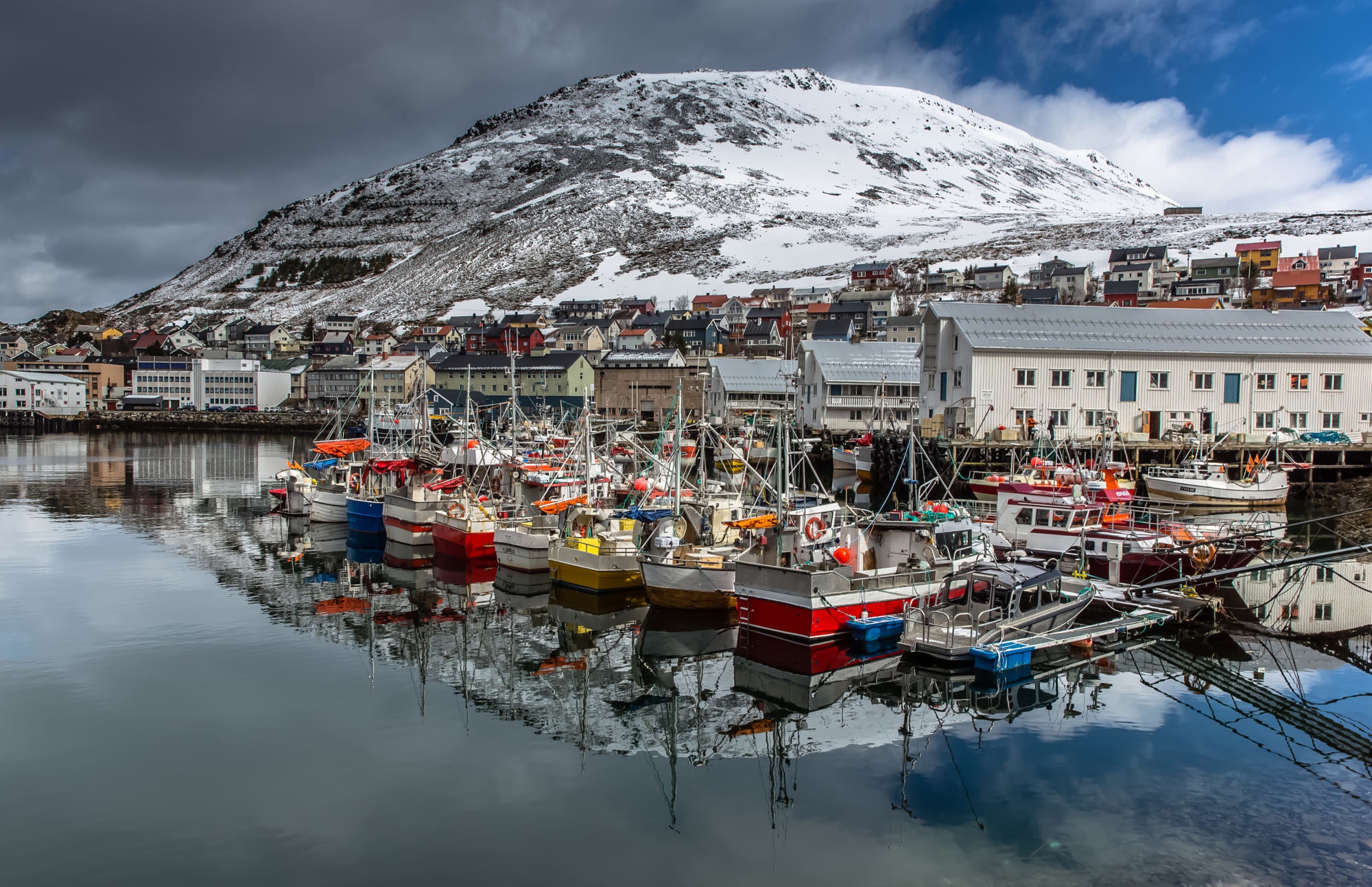 Norway, Mountains, Boat, City Wallpaper