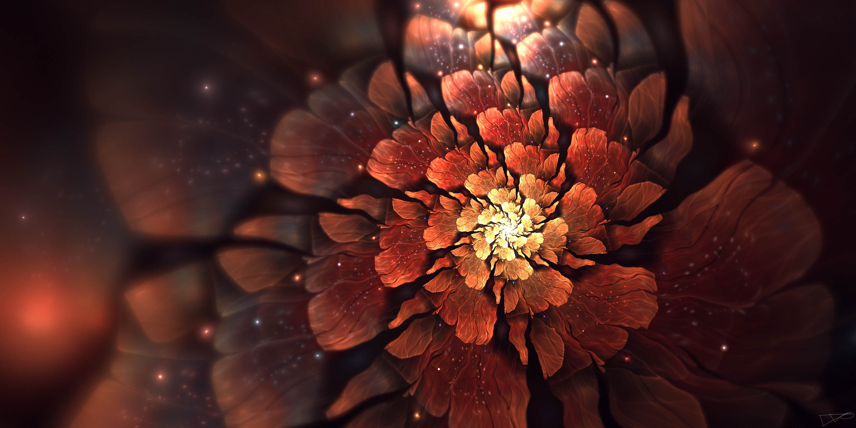 abstract, Blurred, Fractal flowers, Fractal, Geometry, Recursion, CGI, Digital art, Infinte Wallpaper