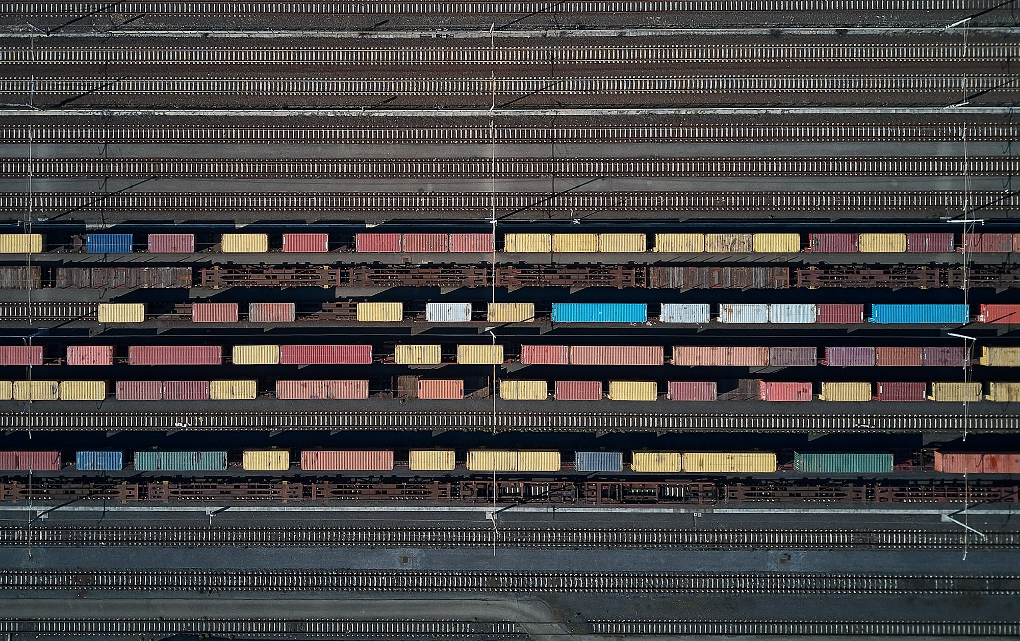 aerial view, Railway, Train Wallpaper
