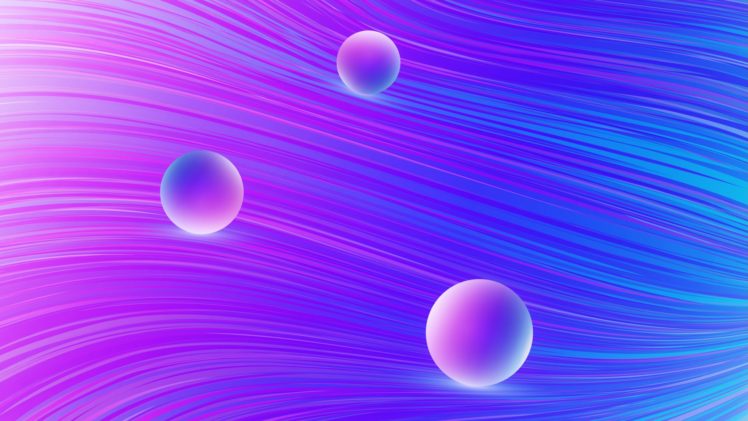 abstract, Balls, Ball, 3D, Wavy lines HD Wallpaper Desktop Background