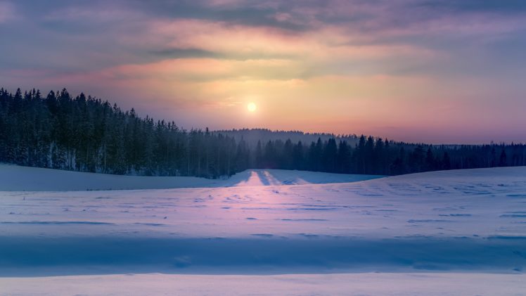 landscape, Nature, Winter, Sky, Snow HD Wallpaper Desktop Background