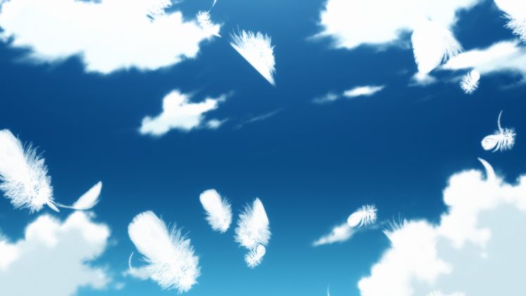 Monogatari Series, Sky, Feathers HD Wallpaper Desktop Background