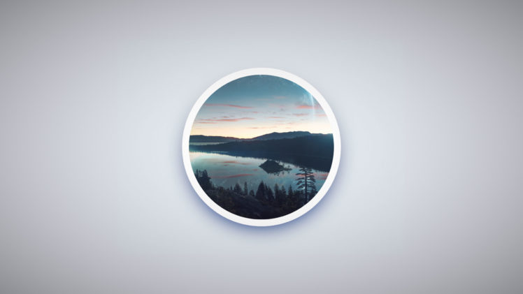 circle, Minimalism, Nature, Lake, Reflection HD Wallpaper Desktop Background