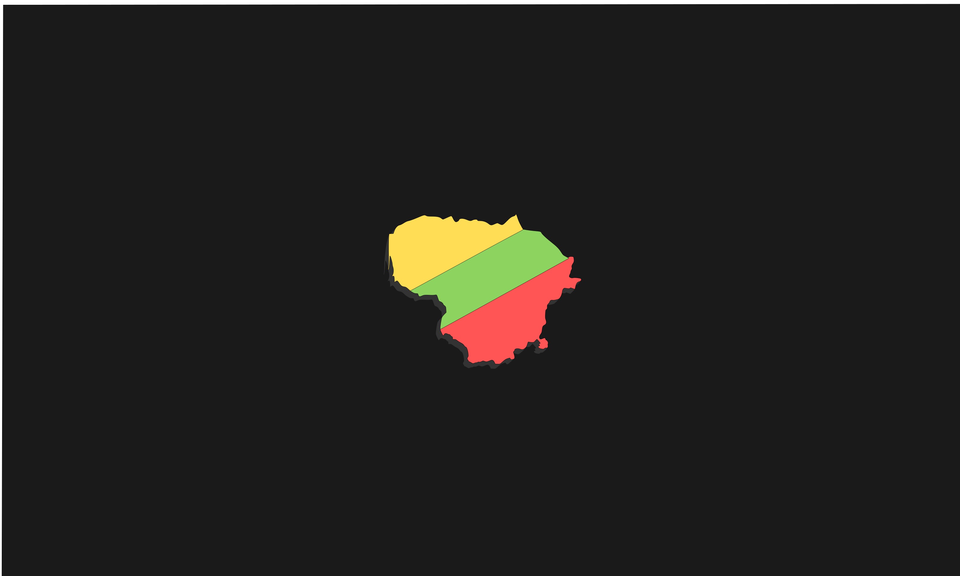 minimalism, Geography, Map, Lithuania, Flag Wallpaper