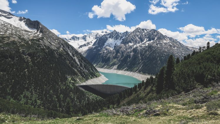 mountains, Nature, Forest, Clouds, Austria, Landscape HD Wallpaper Desktop Background