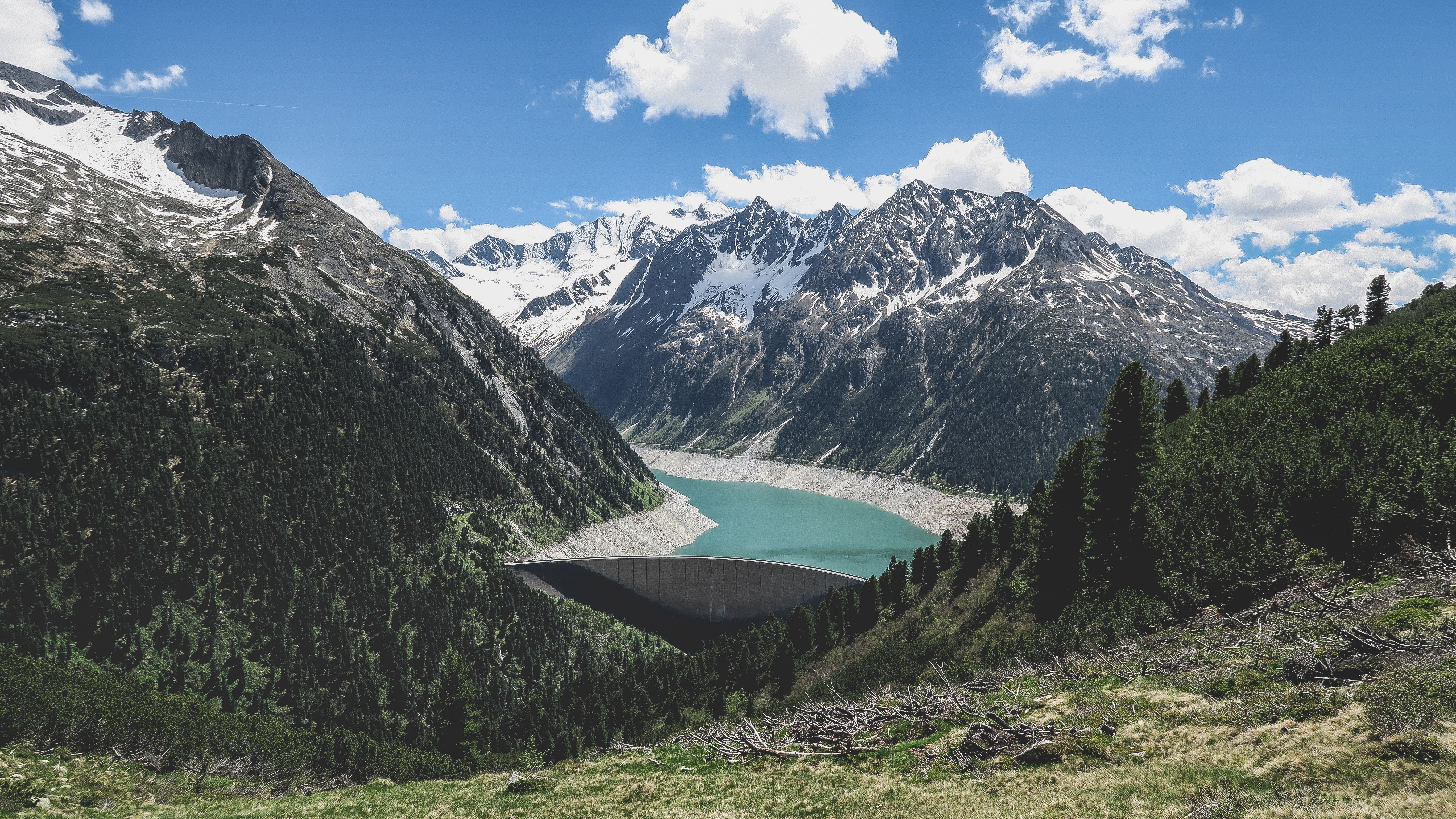 mountains, Nature, Forest, Clouds, Austria, Landscape Wallpaper
