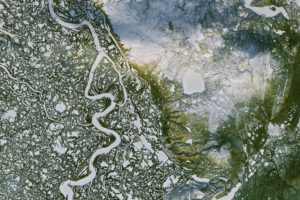Canada, River, Aerial view