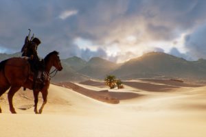Assassins Creed, Bayek, Ubisoft, Egypt, Desert, Video games, Assassins Creed: Origins, Horse, Sand