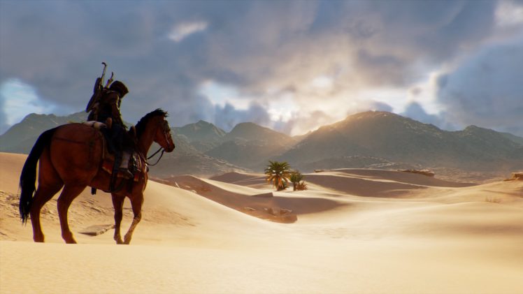 Assassins Creed, Bayek, Ubisoft, Egypt, Desert, Video games, Assassins Creed: Origins, Horse, Sand HD Wallpaper Desktop Background