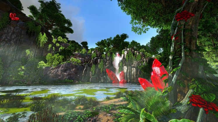 Ark: Survival Evolved, Waterfall, Crystal Wallpapers HD / Desktop and  Mobile Backgrounds