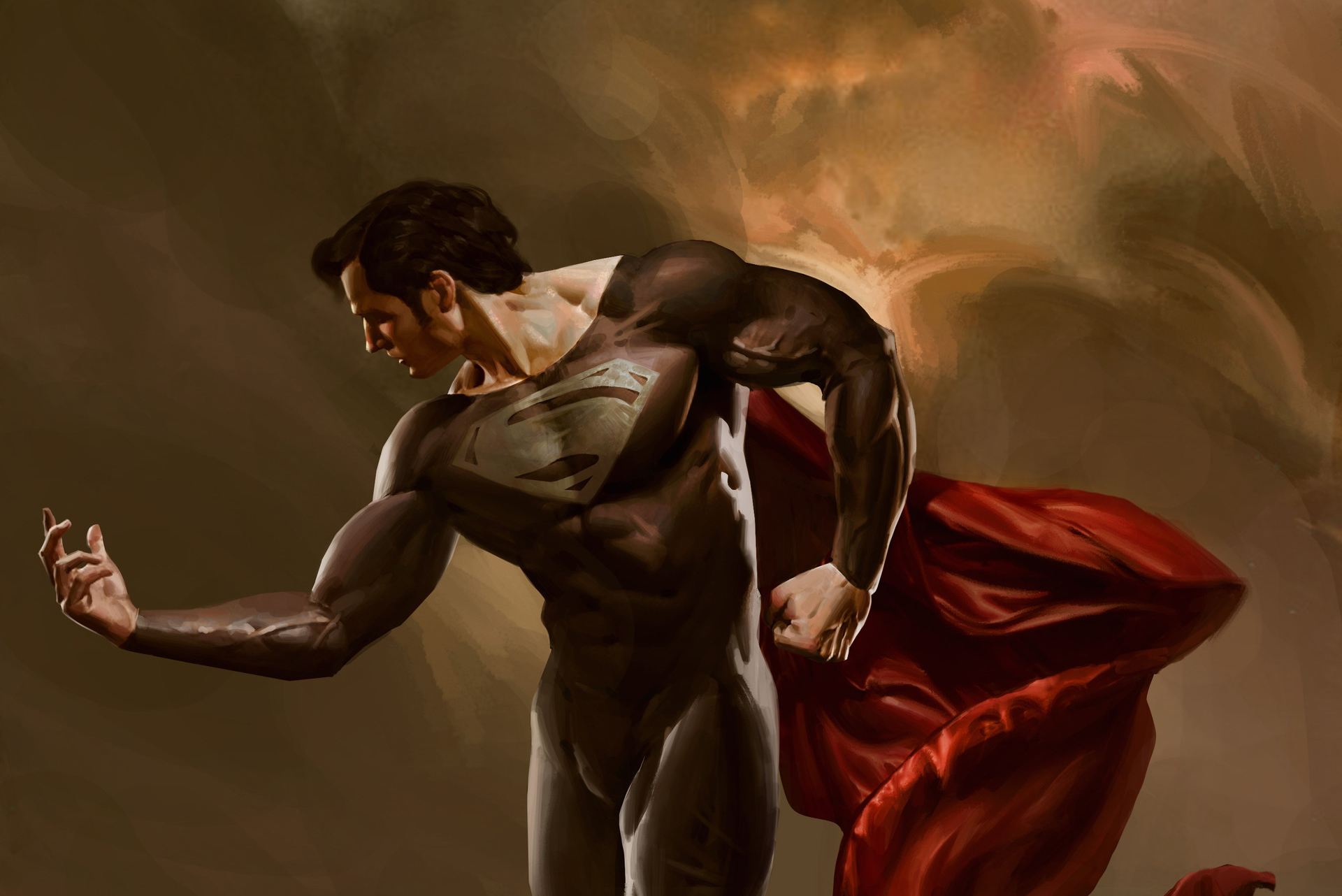 Superman, DC Comics, Artwork, Digital art, Man of Steel Wallpaper