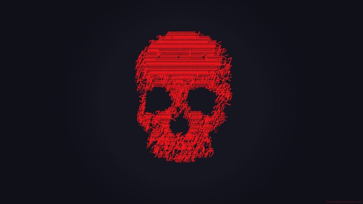 skull, ASCII art, Abstract, Glitch art HD Wallpaper Desktop Background