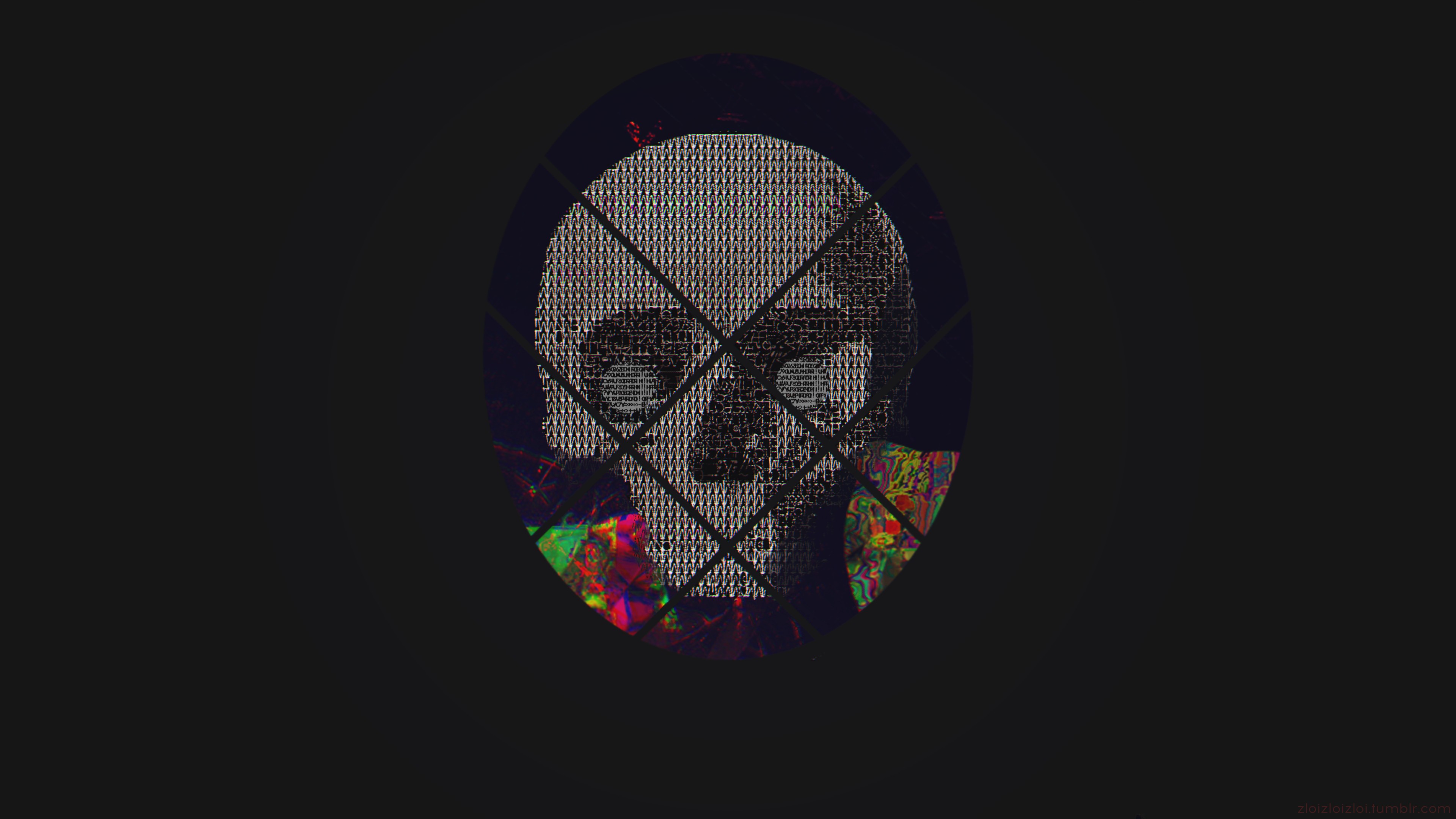 skull, ASCII art, Abstract, Glitch art Wallpaper