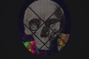 skull, ASCII art, Abstract, Glitch art