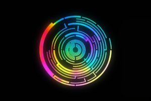 music, Multicolor, Groups, Circles, Labyrinth, Rainbows, Pendulum, Black, Background, Colors