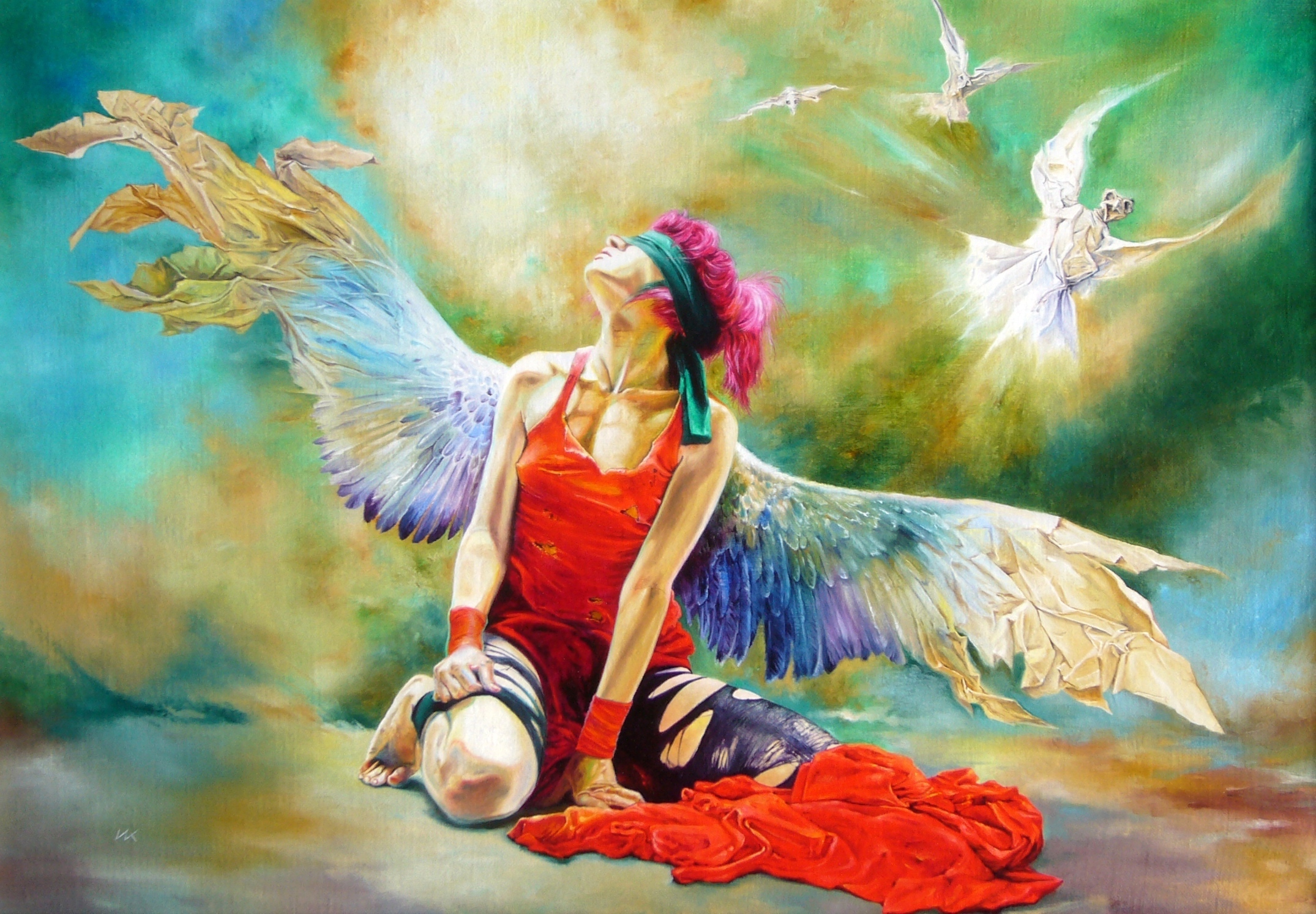 angels, Wings, Fantasy, Angel, Mood, Wings, Painting, Emo, Gothic Wallpaper