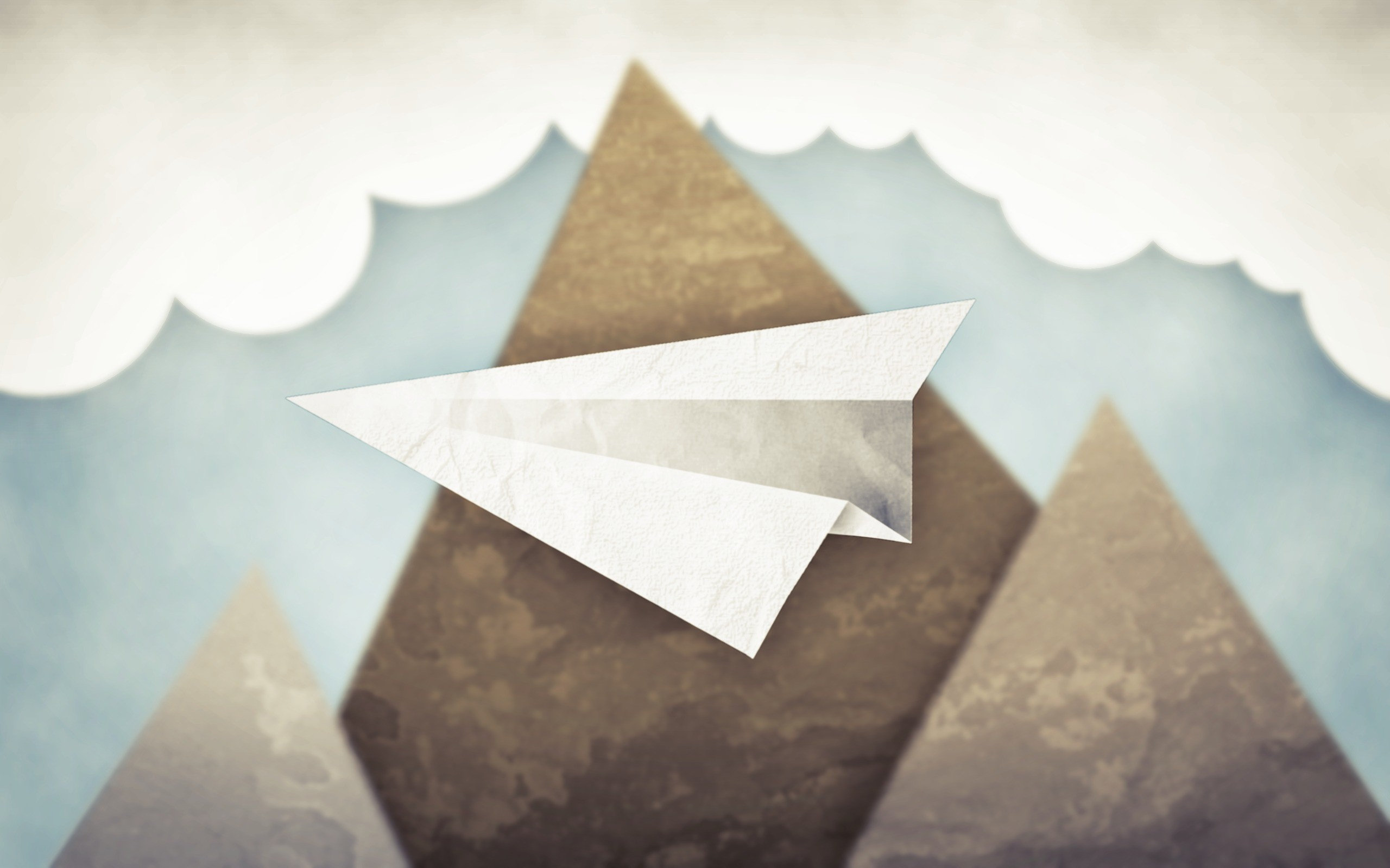 flying, Paper, Airplane Wallpaper