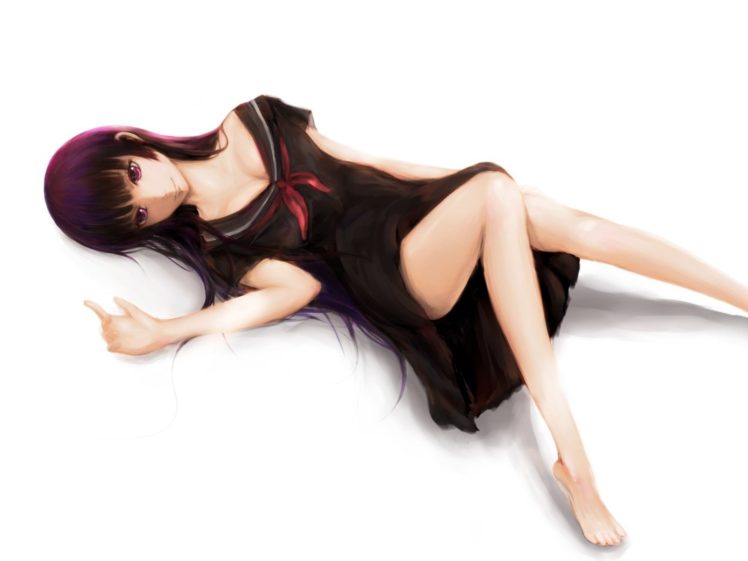Tasogare Otome x Amnesia, Kanoe Yuuko, Anime girls, School uniform HD Wallpaper Desktop Background