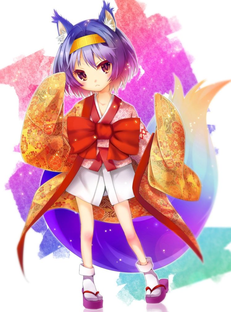 Hatsune Izuna, No Game No Life, Artwork, Anime girls, Animal ears, Inumimi HD Wallpaper Desktop Background