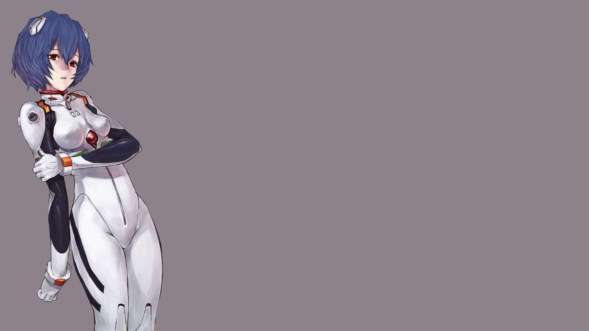 Neon Genesis Evangelion, Ayanami Rei, Simple background Wallpapers HD / Des...