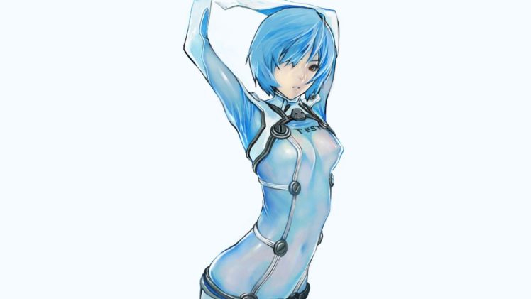 Neon Genesis Evangelion, Ayanami Rei, Simple background HD Wallpaper Desktop Background