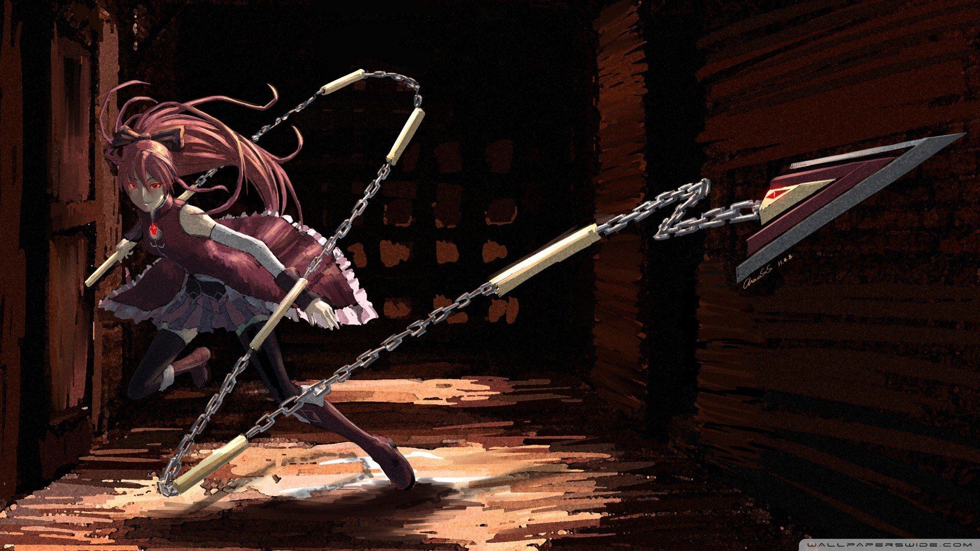 Mahou Shoujo Madoka Magica, Sakura Kyouko, Anime, Anime girls Wallpaper