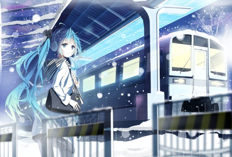 snow, Train station, Winter HD Wallpaper Desktop Background