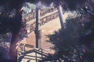 trees, 5 Centimeters Per Second, Artwork, Makoto Shinkai, Anime