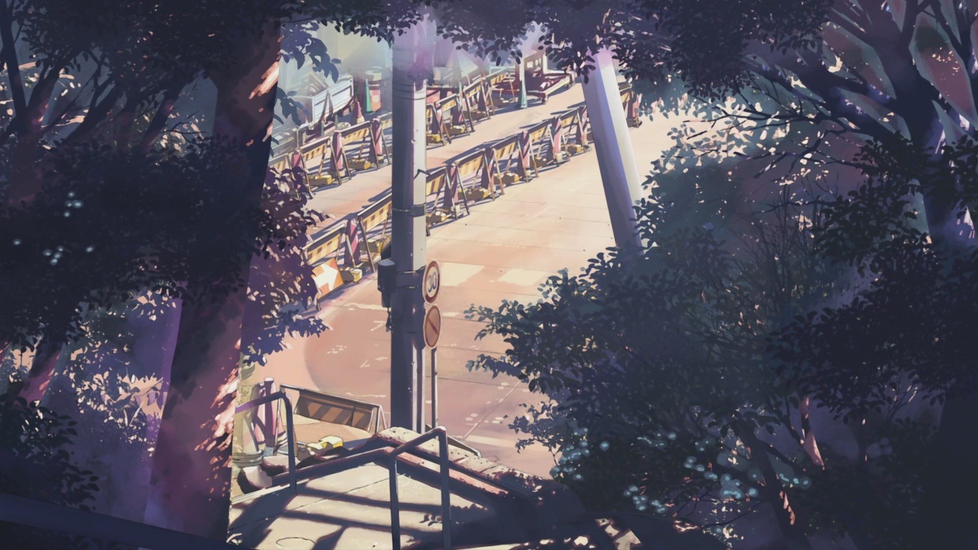 trees, 5 Centimeters Per Second, Artwork, Makoto Shinkai, Anime Wallpaper