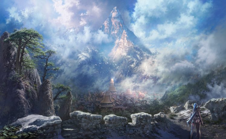 anime, Fantasy art, League of Legends, Nature, Mountain HD Wallpaper Desktop Background