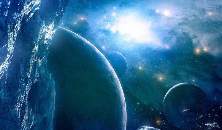 asteroids, Stars, Space, Art, Planet HD Wallpaper Desktop Background
