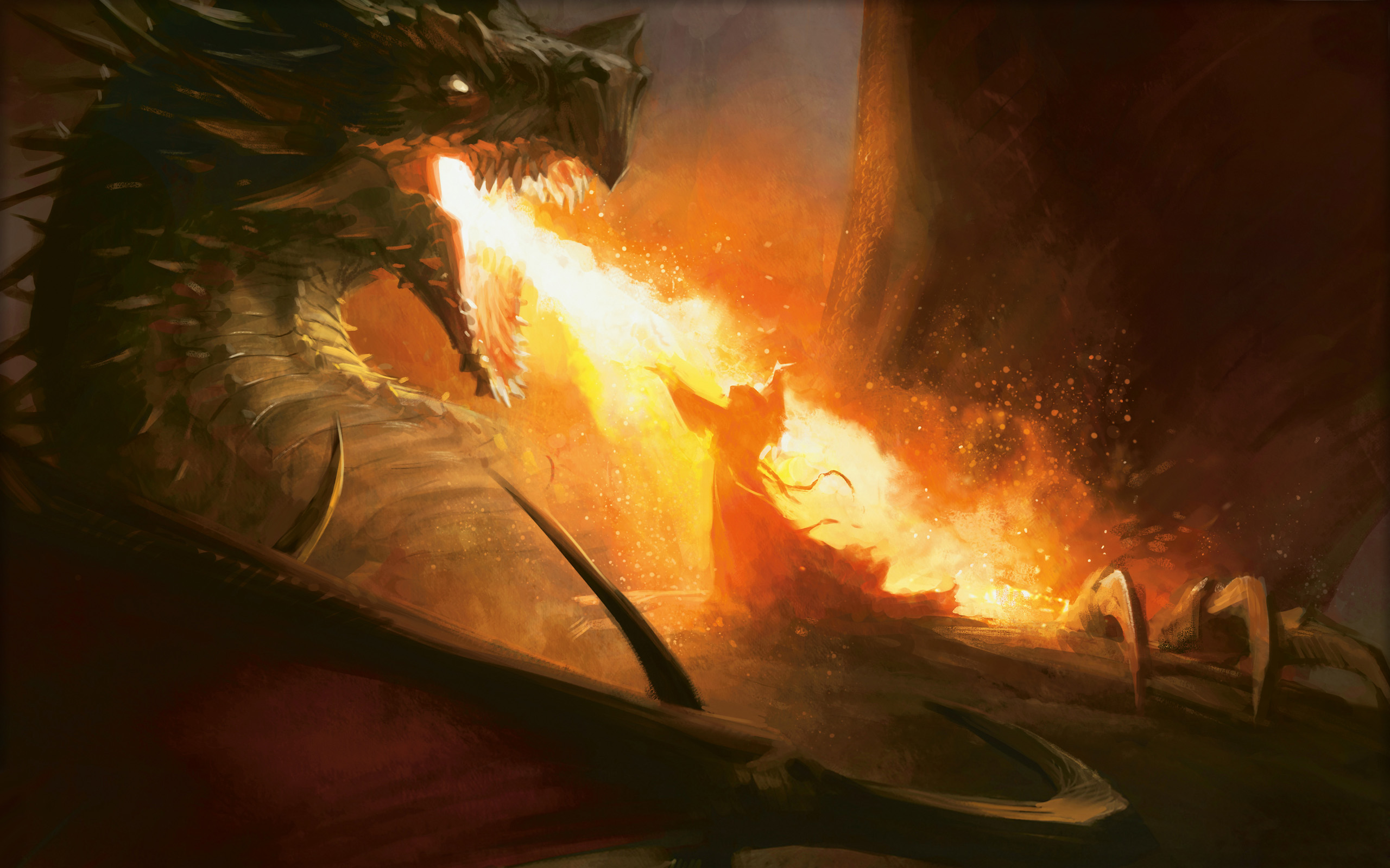 magic, The, Gathering, Drawing, Dragon, Seething, Song, Fire Wallpaper