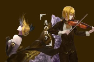 violin, Vocaloid, Kagamine Len, Kagamine Rin