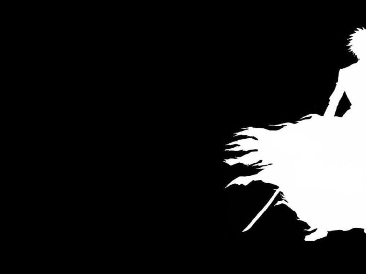 Kurosaki Ichigo, Anime vectors, Bleach, Silhouette HD Wallpaper Desktop Background