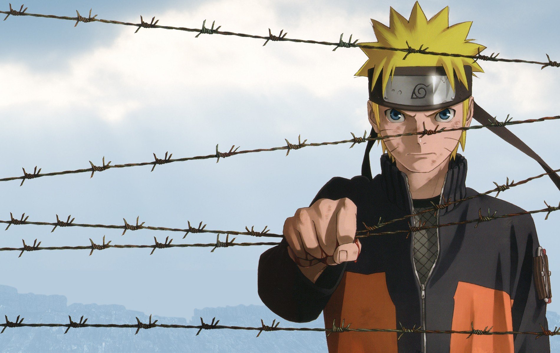 Naruto Shippuuden, Uzumaki Naruto, Fence, Barbed wire Wallpaper