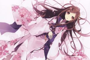 kimono, Anime girls, Traditional clothing, Original characters, Brunette