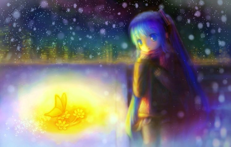 snow, Winter, Hatsune Miku HD Wallpaper Desktop Background